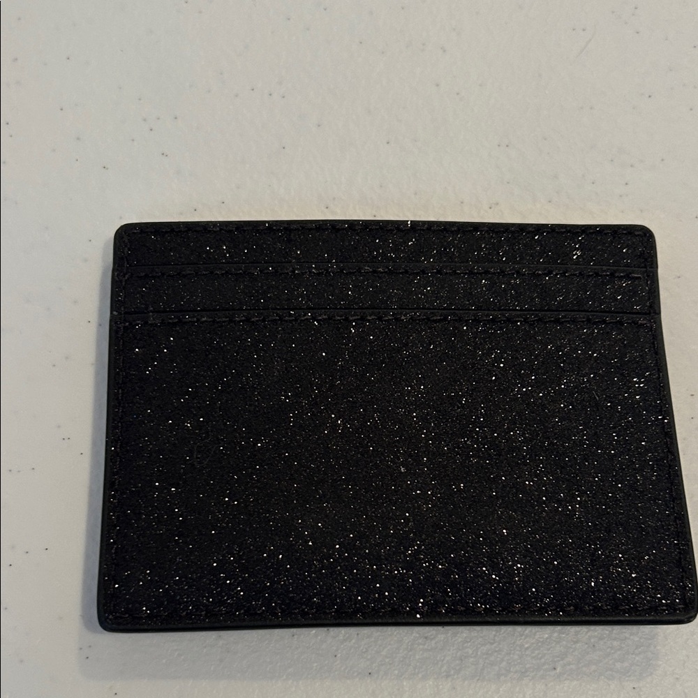 NWT! Kate Spade “Kenzie” Black Sparkle Card Holder / wallet - Picture 3 of 3